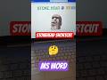 Stonehead 🗿 Ms Word Shortcut Tricks #shorts #virlshort #computer #tranding #tricks