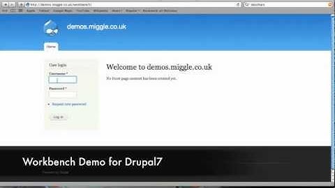 Workbench demo for Drupal7