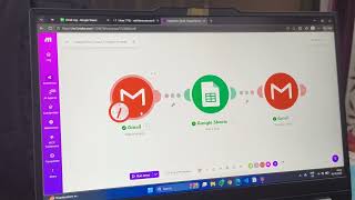 My first AI automation workflow on make.com