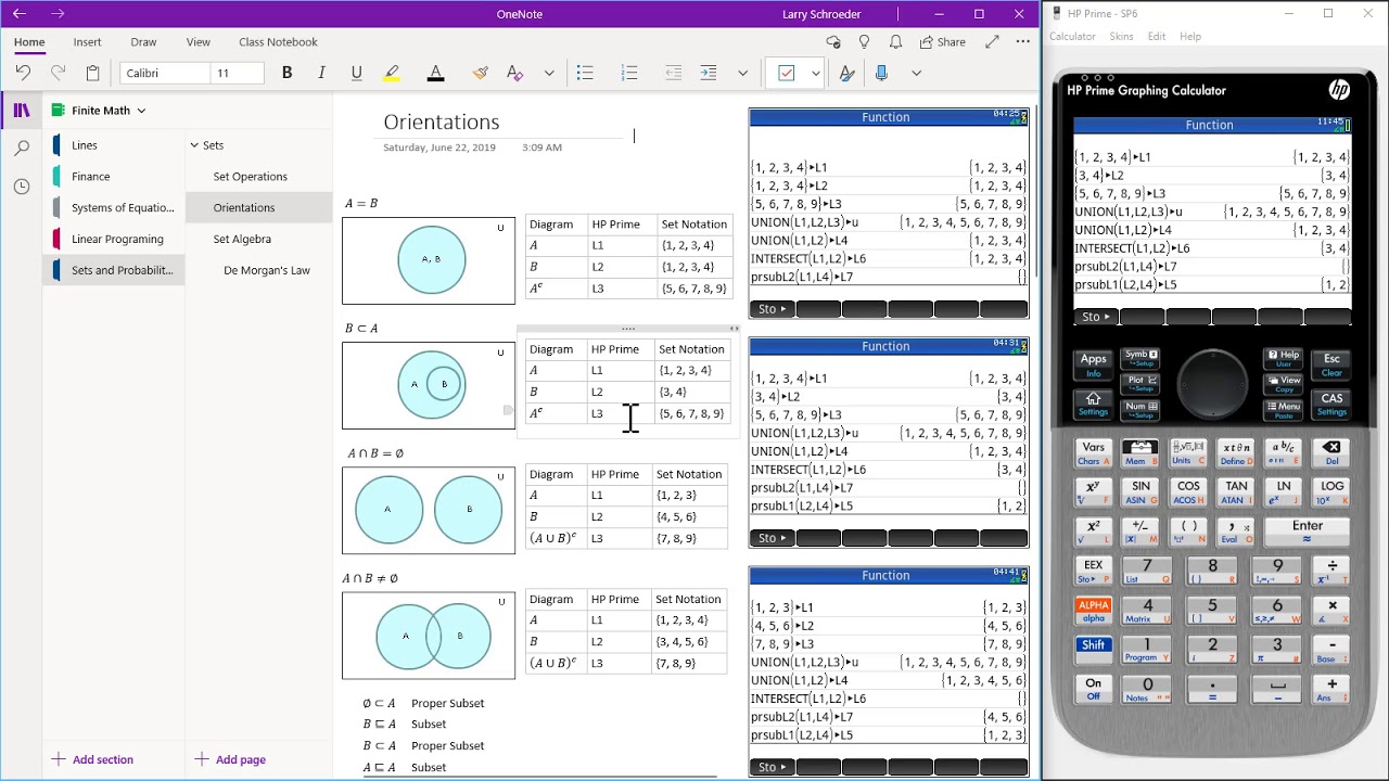 HP Prime Onenote Set Orientations - YouTube