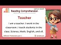 Grade 13 reading comprehension practice i part 3 different professions i  with teacher jake