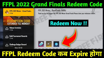 FFPL 2022 Grand Final 500K Live Watching Milestone Redeem Code | Redeem Code Expire Time Increase ?