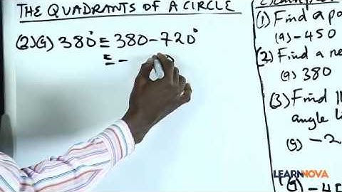 Trigonometry 1 ( The Quadrant Rule)