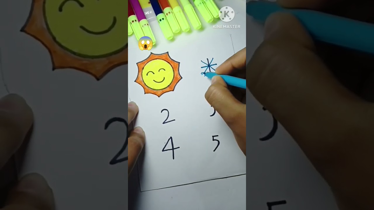Easy Creative Numbers Drawing From 012345 😉