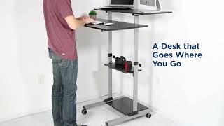 Height Adjustable Multipurpose Portable Computer Workstation JWS10 By Jin Office