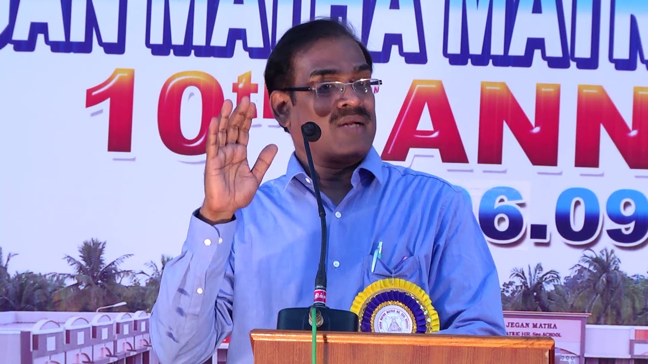 Chief Guest Mr. Soma Valliappan's speech on 10th annual day of jegan matha school
