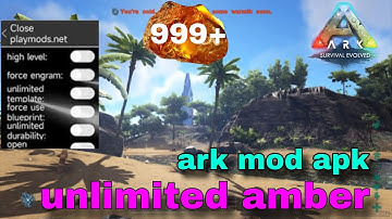 Mod Menu Apk  Ark Mobile|God Console 😳 Unlimited Amber 🤑 Prime Pass | No Crash 10+14 Working 