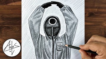 How To Draw Squid Game Guard | Drawing Tutorial (step by step)