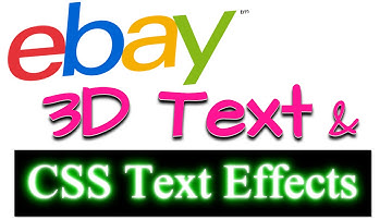 How To Make 3D Text & CSS Text Effects For eBay Auction Templates