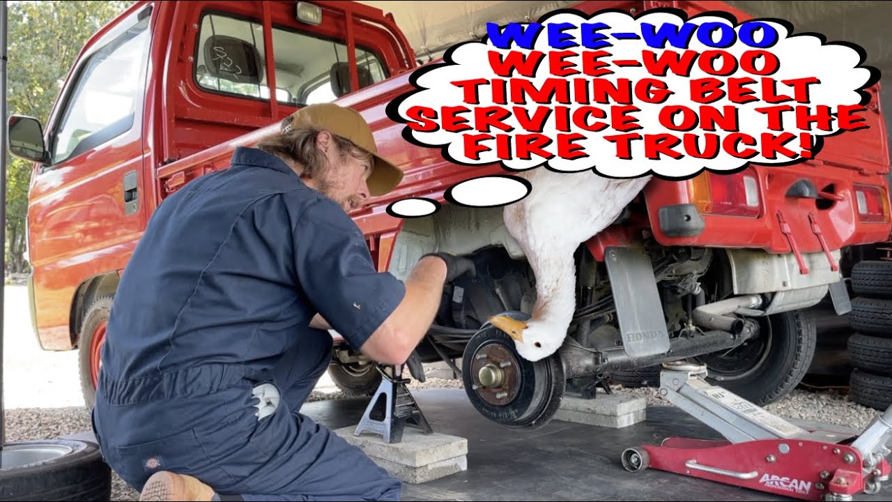 Honda Acty - Japanese Fire Service Truck Gets a Timing Belt Kit Install and Tips Along the Way
