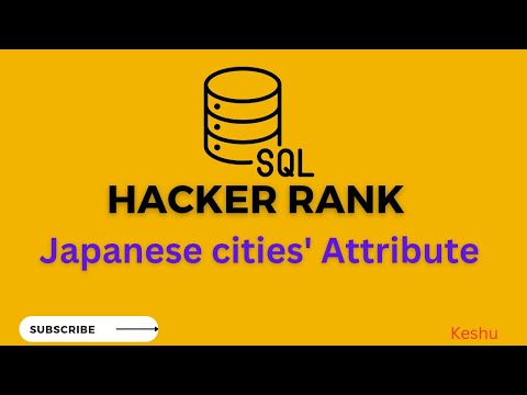 #5 Japanese cities' Attributes || HackerRank SQL Solution || HAckerrank Solutions ||