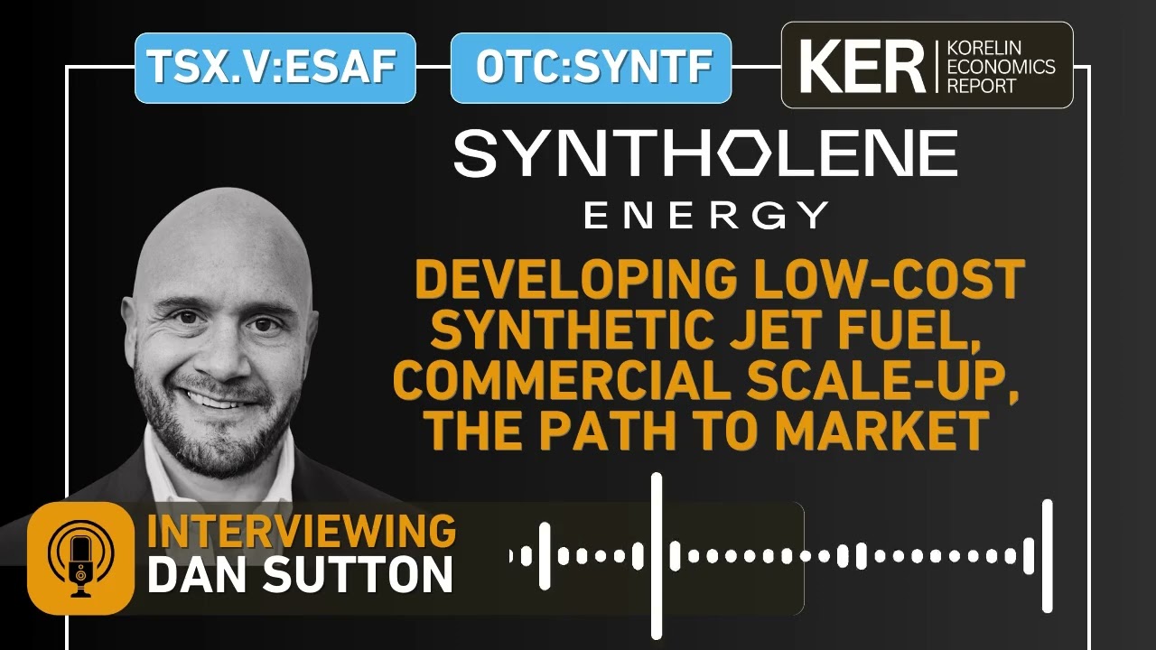 Syntholene Energy - Developing Low-Cost Synthetic Jet Fuel, Commercial Scale-Up, the Path to Market