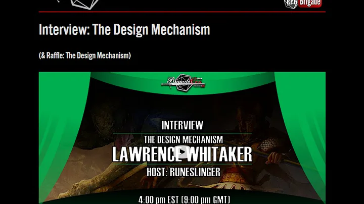 Interview: Lawrence Whitaker (BrigadeCon)