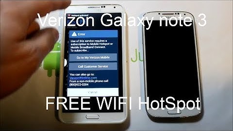 Verizon Galaxy Note 3 Free WIFI hotspot activation