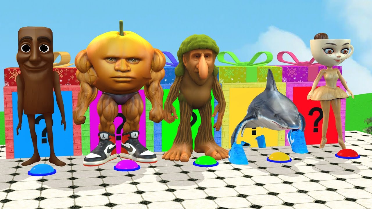 Long Slide Game With Cow Elephant Gorilla Hippopotamus Tiger 3d Animal Game Funny 3d Animals