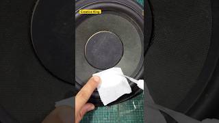 I patched a torn speaker cone this way #shorts