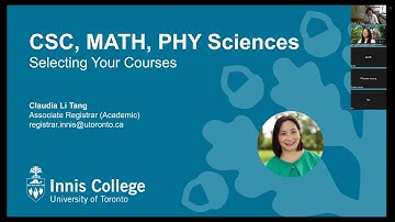 Selecting Your Courses - Computer, Math, and Physical Sciences