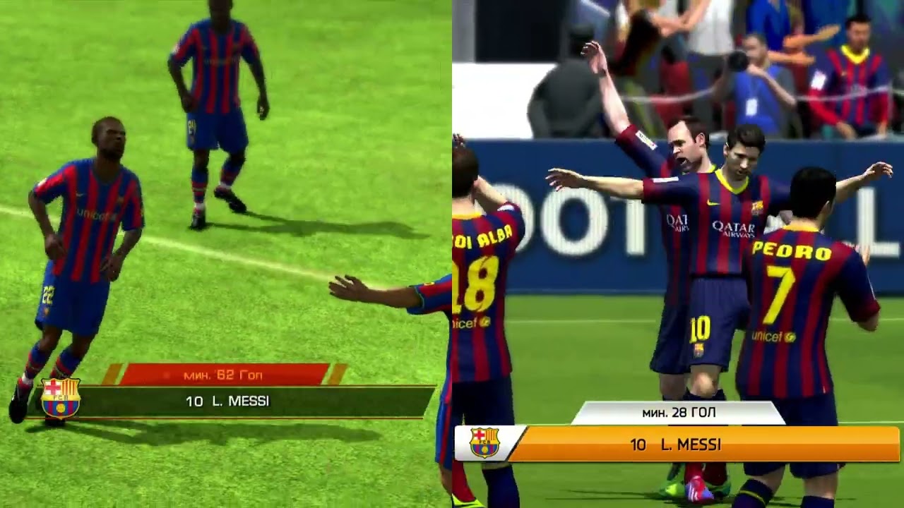 Голы За Лионеля Месси FIFA 10 И FIFA 14