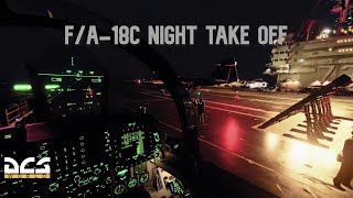 DCS: F/A-18C rainy night take off (amazing graphics) screenshot 5