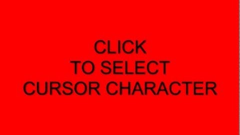 Flash Tutorial Request 105 Click To Select Cursor Character