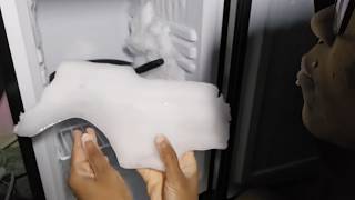 GETTING THE ROOF PIECE THAT FELL MAKING SPACE | BACK IN THE TALL MINI FREEZER #asmr #mukbang