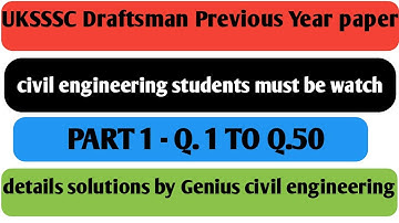 UKSSSC Draftsman Previous Year PAPER  2017