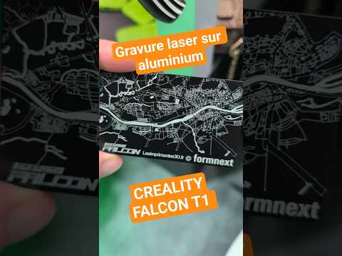 Gravure express sur carte d'aluminium avec le @Creality3D Falcon T1 au #Formnext