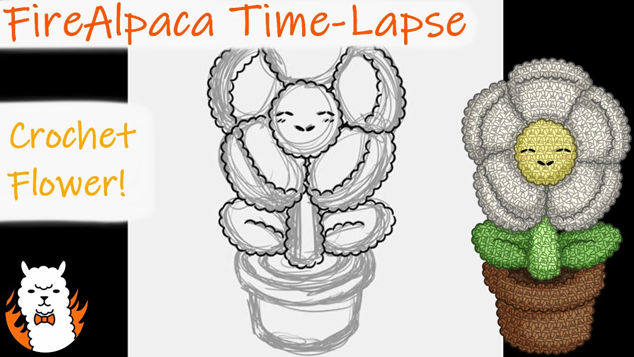 Crochet Flower - FireAlpaca Time-Lapse