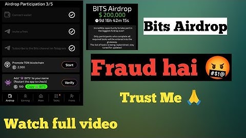 Bits Airdrop Update / bits Airdrop listing / bits Airdrop real hai ya fake-fraud?