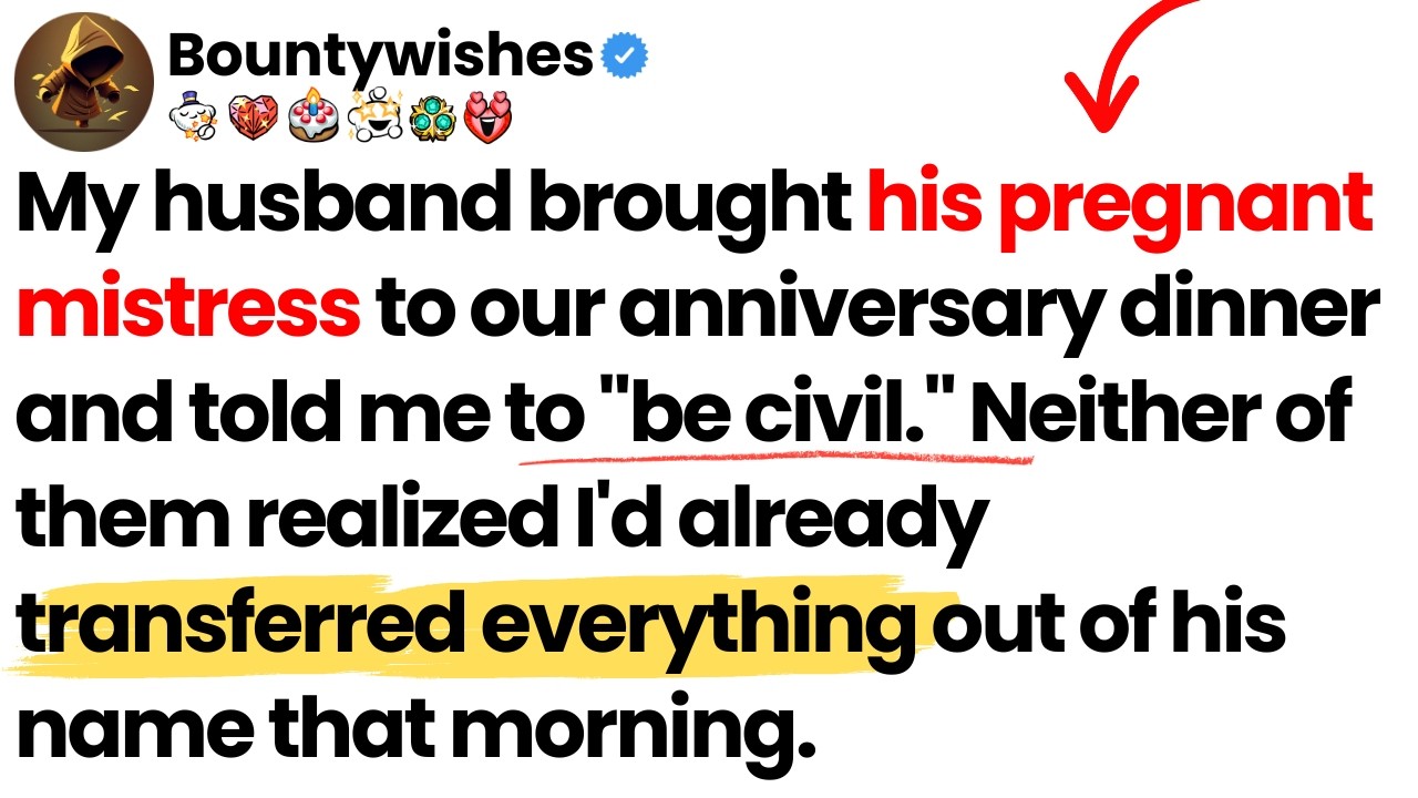 My husband brought his pregnant mistress to dinner. I moved everything out of his name.