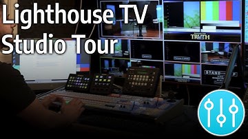 Lighthouse TV STUDIO TOUR!  ATEM SuperSource Animation, TC8000 CS, vMix, NDI Teleprompter and more!