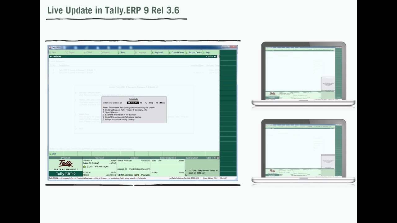 LiveUpdates in Tally.ERP 9