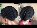 SIMPLE FLAT TWIST STYLE ON 4C NATURAL HAIR|PROTECTIVE STYLE