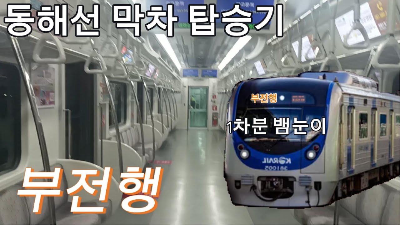 동해선 광역전철 부전행 막차를 처음 타보았습니다