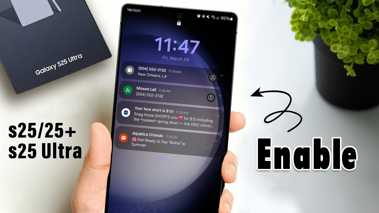 How To Enable Lock Screen Notifications On Samsung Galaxy S25/ S25 ...