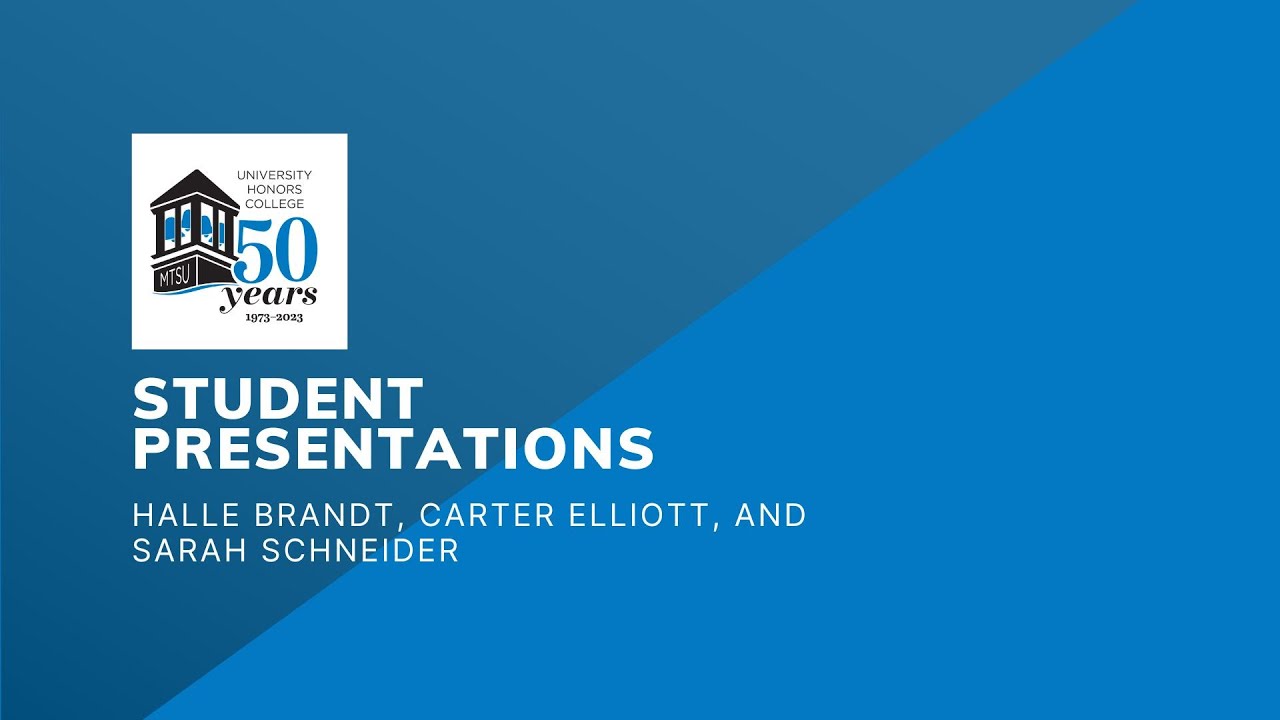 Fall 2023 Lecture Series Student Presentations - YouTube