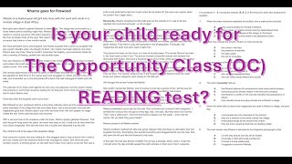 Is your child ready for the Opportunity Class (OC) Reading test?