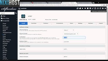 Installing E107 with Softaculous in cPanel