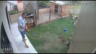 Man Blows Up Yard.