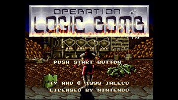 Operation Logic Bomb Title Screen (SNES)