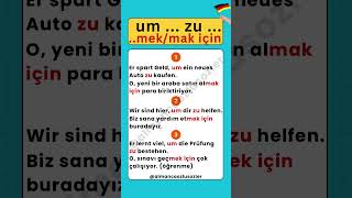 Almancada Um ... Zu ... Nasıl Kullanılır? Kolay Örneklerle Öğren