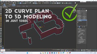 Convert a 2D curve Plan to 3D in Just 30 Seconds