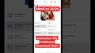 MhtCet 2026 City Intimation Slip Download / MhtCet PCM Hallticket Download Start #MhtcetAdmitCard
