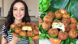 الكفتة بطريقة جديدة روعة|كرات الدجاج والبطاطا المحشية بالجبن السائلchicken and potatoes cheese balls