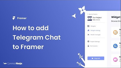 How to add a Telegram Chat to Framer