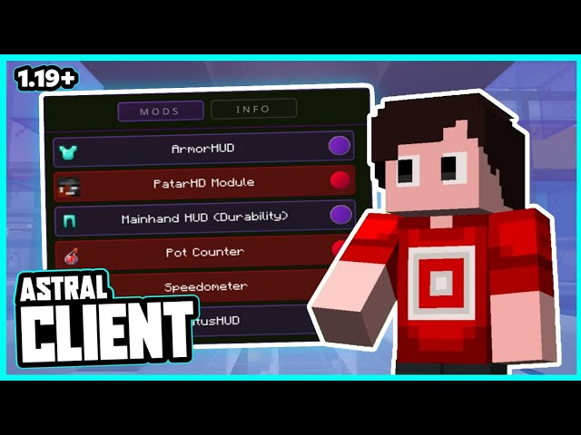 A melhor CLIENT para MCPE / BEDROCK 1.19 (MOD MENU) - ASTRAL CLIENT V7 