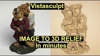 VistaSculpt: Turn Any Image Into a 3D Plus Reliefs for CNC Carving & 3D Printing!