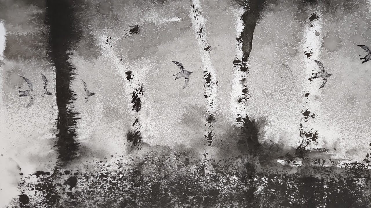 Black and white painting HIRO - YouTube