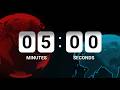 5 Minutes Silent Timer ⏰ | Soft Ending Alarm | No Music | Focus, Study, Work, Reading & Productivity