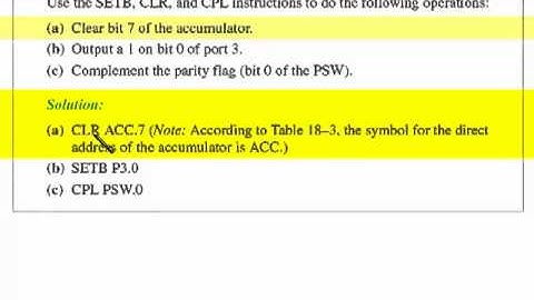 sec 18 04b The 8051 Instruction Set